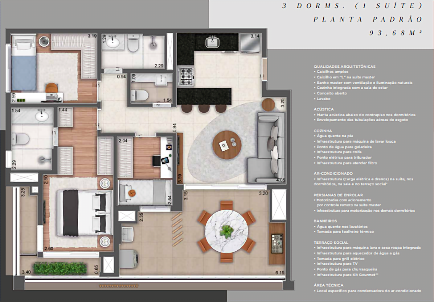 Planta 93m²